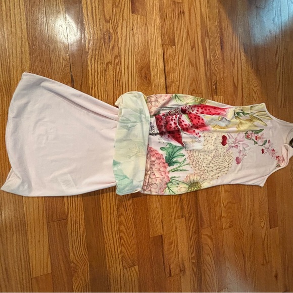 TED BAKER LONDON Floral Tropical Print
Sleeveless Midi Dress Size 1 (US 2-4) - Picture 5 of 10